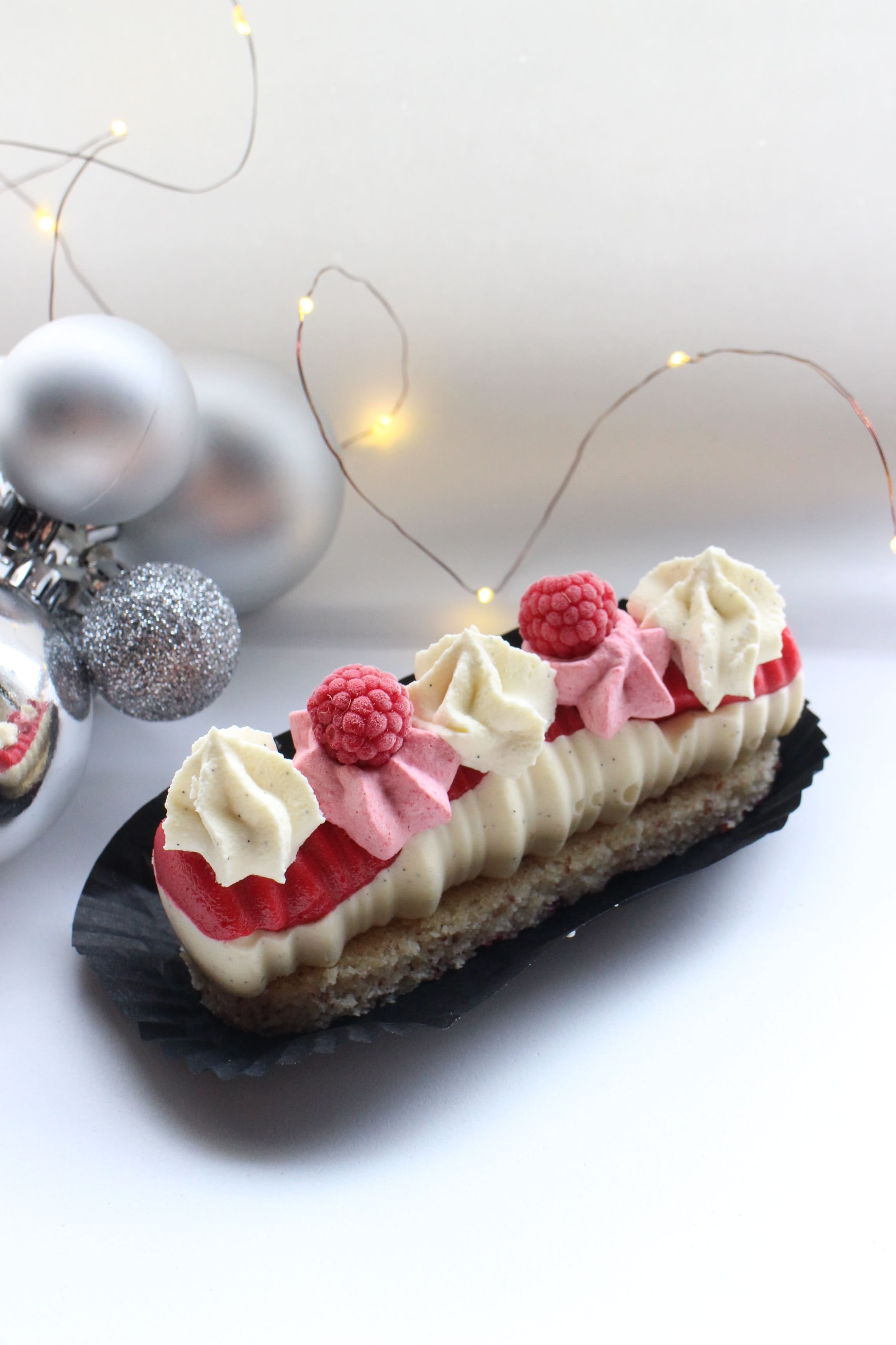 Bûchette vanille framboise